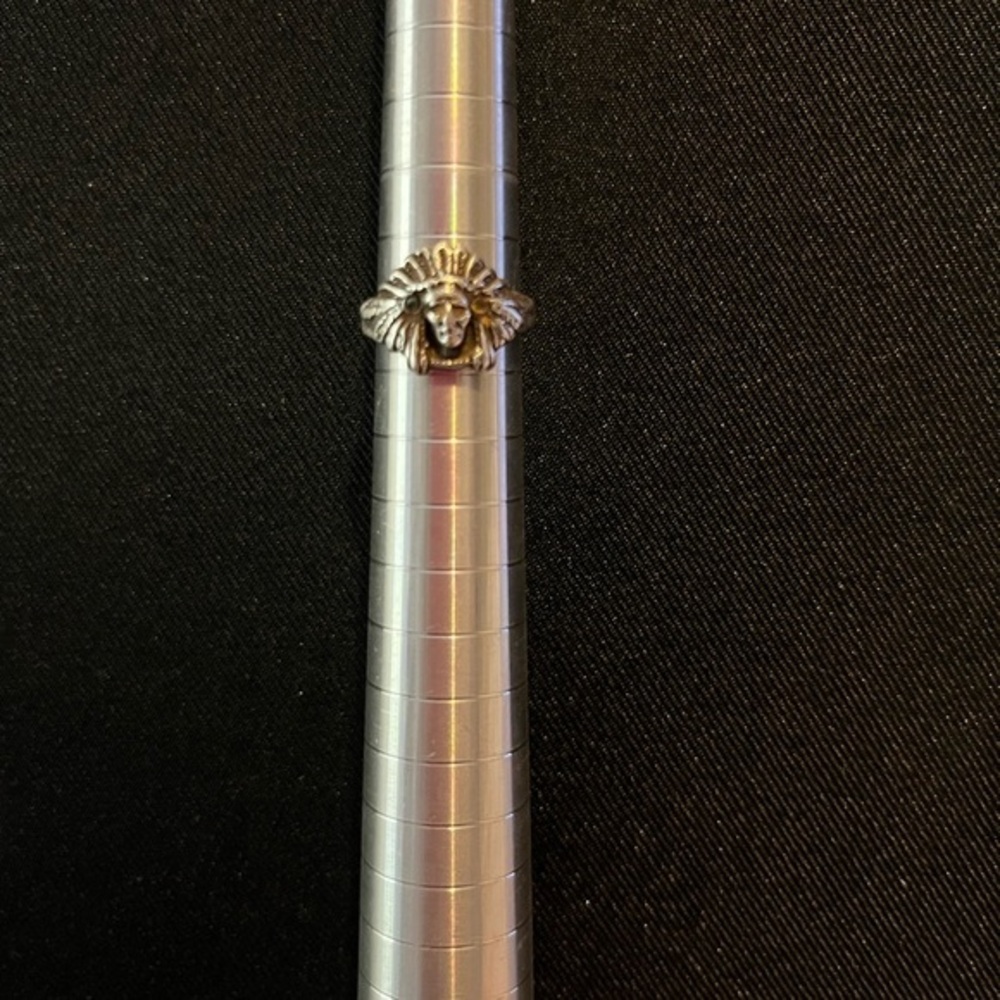 Vintage Sterling Silver Native American Chief Ring